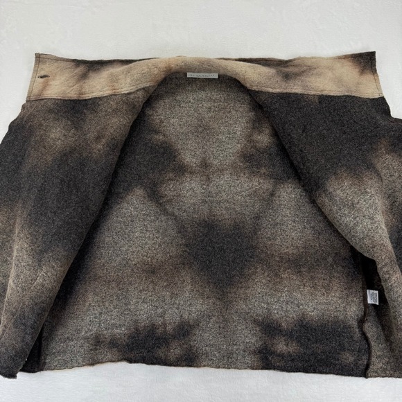 Bryn Walker Vest Taupe Brown Tie Dye Funnel Neck Sleeveless Made in USA M/L - Picture 9 of 11